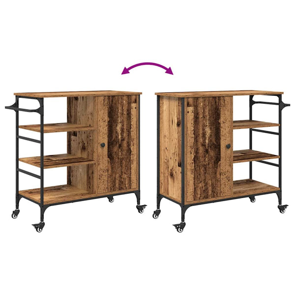 Küchenwagen Altholz 87,5x39x84,5 cm