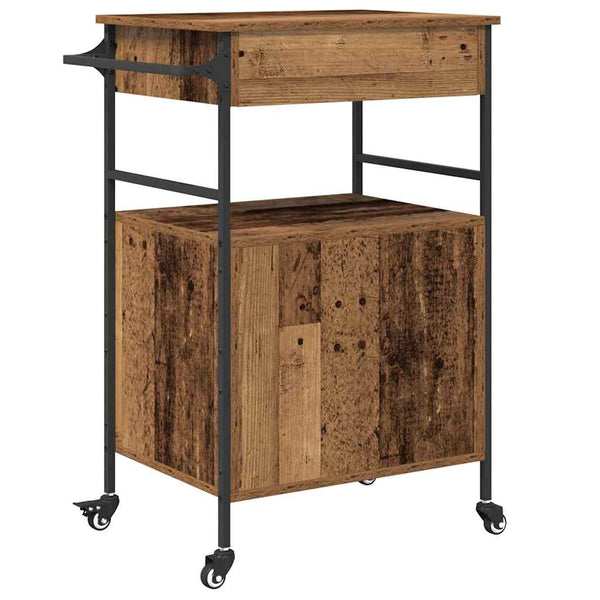 Küchenwagen Altholz 56x43x89,5 cm