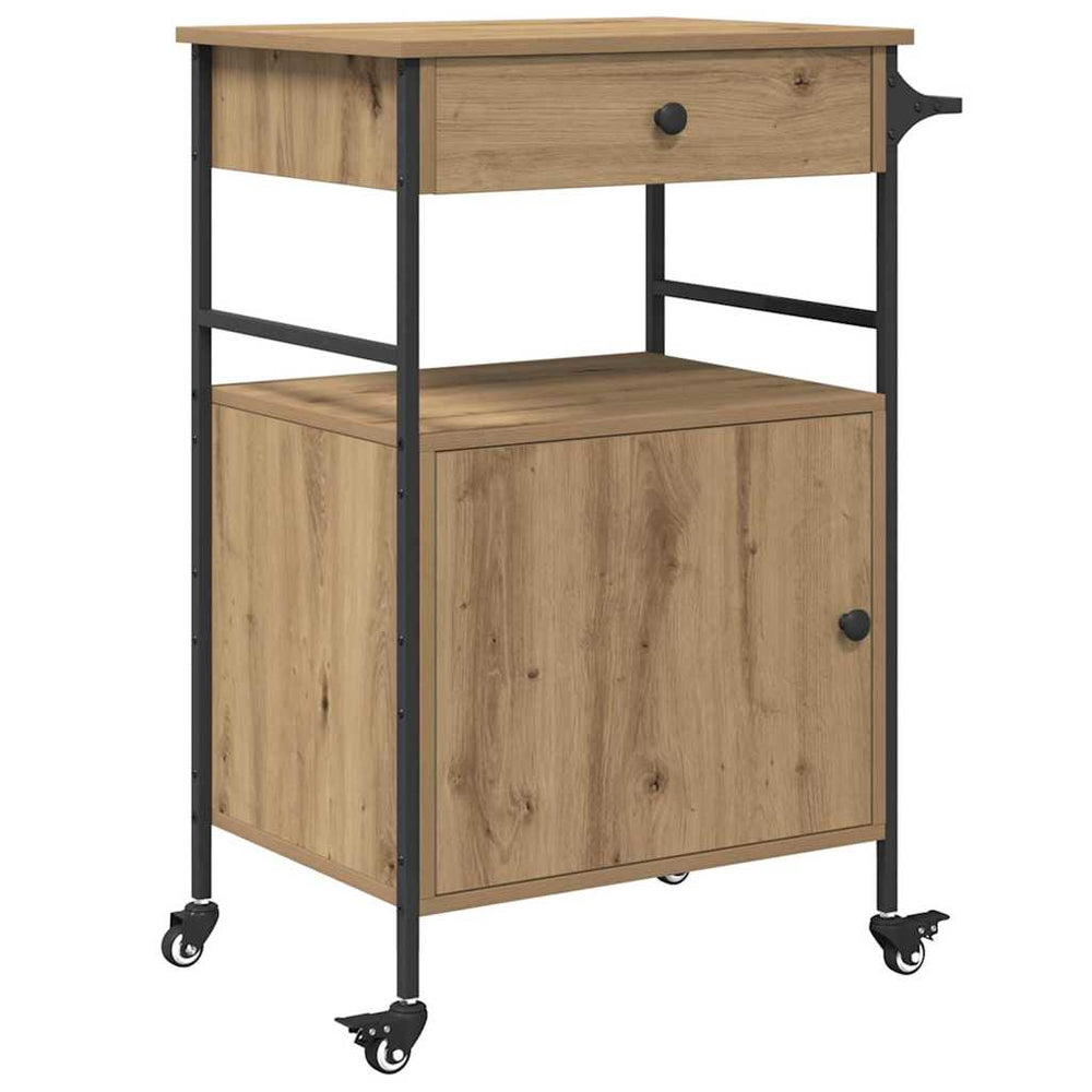 Küchenwagen Artisan Eiche 56x43x89,5 cm