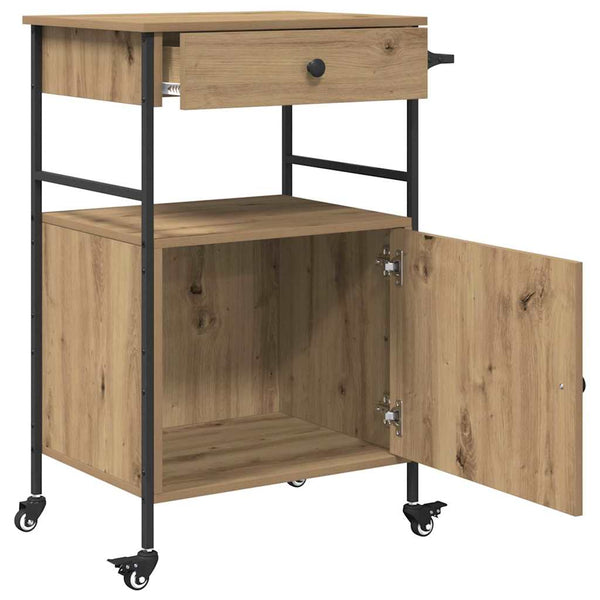 Küchenwagen Artisan Eiche 56x43x89,5 cm