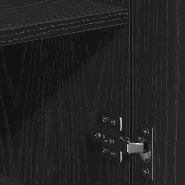 Schwarzes Sideboard Eichen-Optik 78x38x80cm