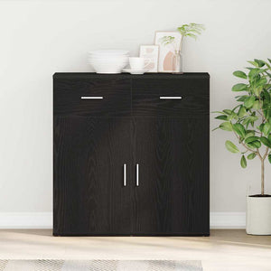 Schwarzes Sideboard Eichen-Optik 78x38x80cm
