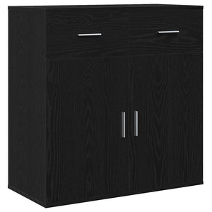 Schwarzes Sideboard Eichen-Optik 78x38x80cm