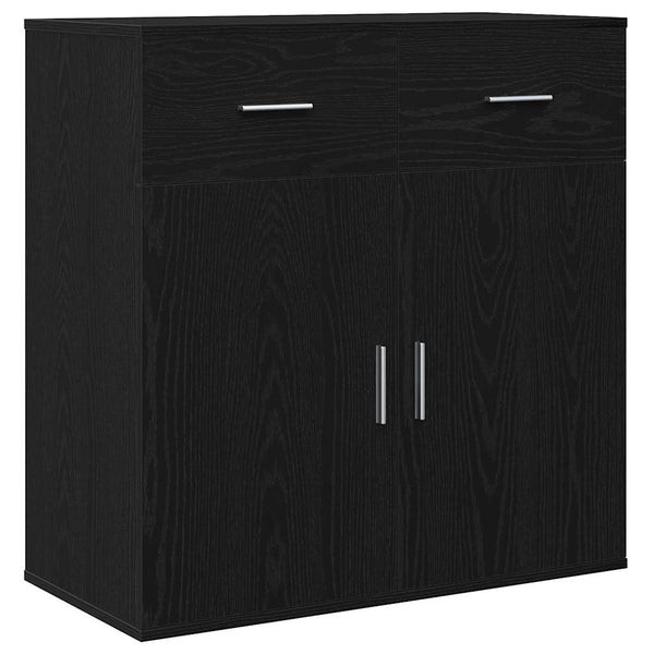 Schwarzes Sideboard Eichen-Optik 78x38x80cm