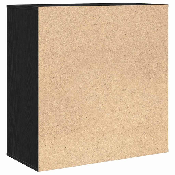 Schwarzes Sideboard Eichen-Optik 78x38x80cm