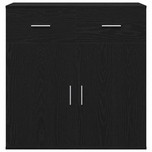 Schwarzes Sideboard Eichen-Optik 78x38x80cm
