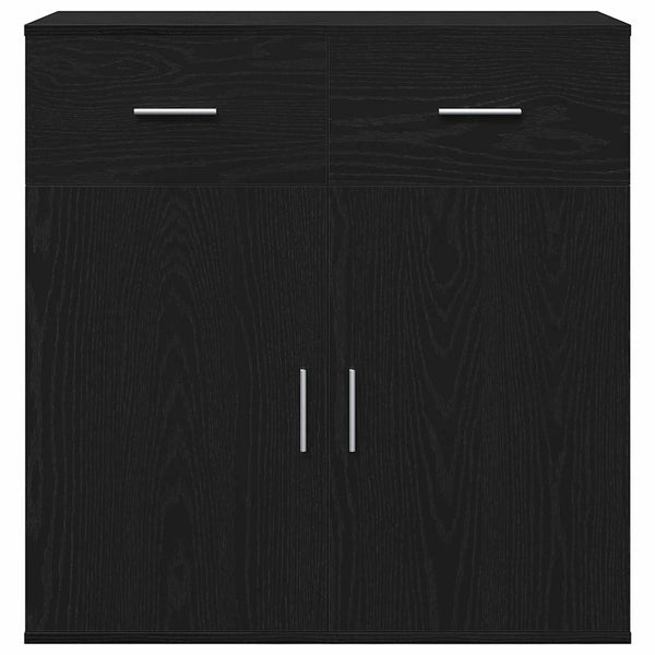 Schwarzes Sideboard Eichen-Optik 78x38x80cm