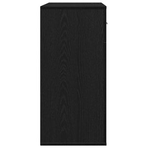Schwarzes Sideboard Eichen-Optik 78x38x80cm