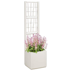 Gartenpflanzer mit Spalier, Weiß, 140 cm