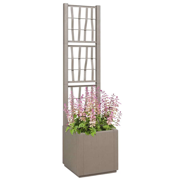 Gartenpflanzer mit Spalier Hellbraun 140cm