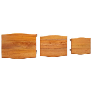 Nestende Beistelltische 3er Set Mahagoni Natur
