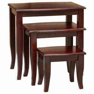 Nesttische 3er Set Braun Mahagoni