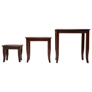 Nesttische 3er Set Braun Mahagoni