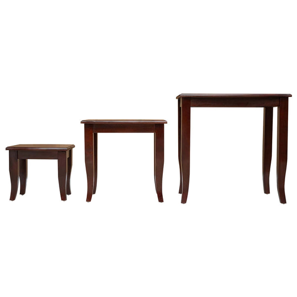 Nesttische 3er Set Braun Mahagoni