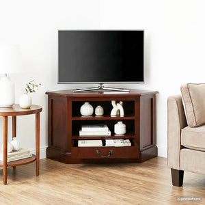 Eck-TV-Schrank Mahagoni Braun