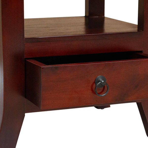Nachttisch Braun Massivholz Mahagoni 40x40 cm