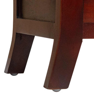 Nachttisch Braun Massivholz Mahagoni 40x40 cm