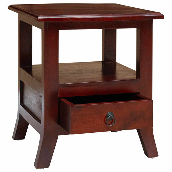 Nachttisch Braun Massivholz Mahagoni 40x40 cm