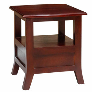 Nachttisch Braun Massivholz Mahagoni 40x40 cm