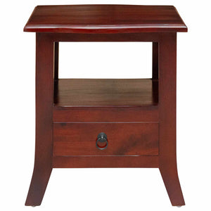 Nachttisch Braun Massivholz Mahagoni 40x40 cm