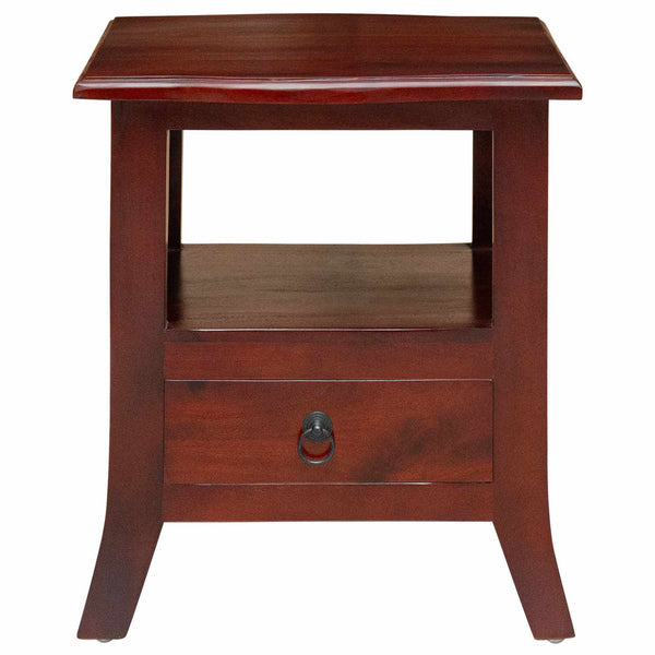 Nachttisch Braun Massivholz Mahagoni 40x40 cm