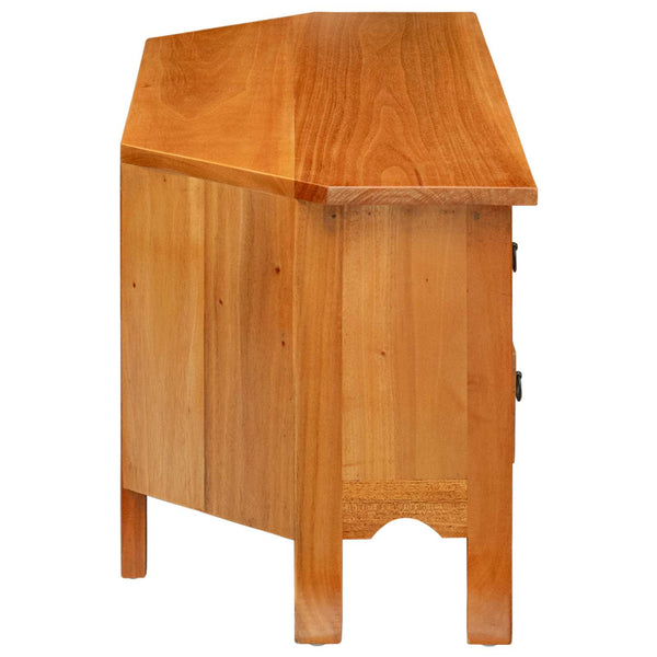 vidaXL Meuble TV Bois d'acajou massif Naturel 100 x 40,5 x 46 cm