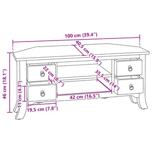 TV-Schrank Braun Mahagoni 100cm
