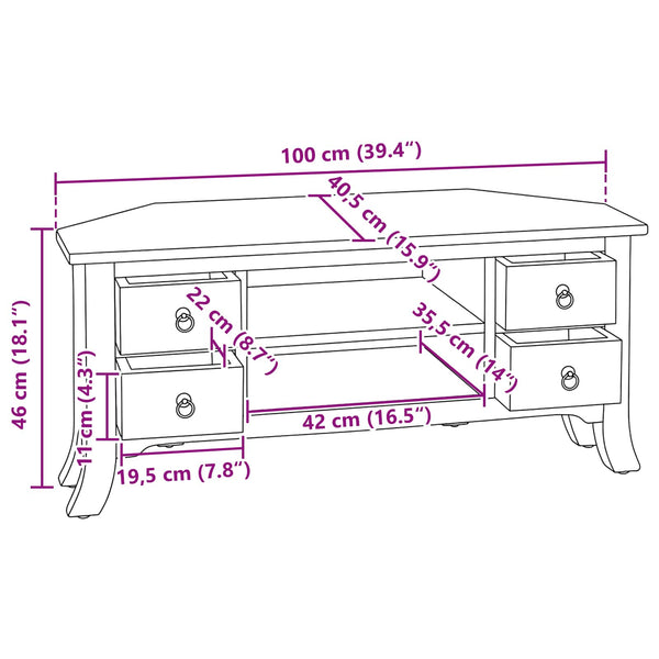 TV-Schrank Braun Mahagoni 100cm