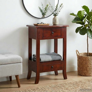 Konsolentisch Braun Mahagoni Massivholz 50cm