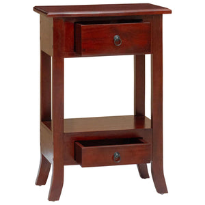 Konsolentisch Braun Mahagoni Massivholz 50cm