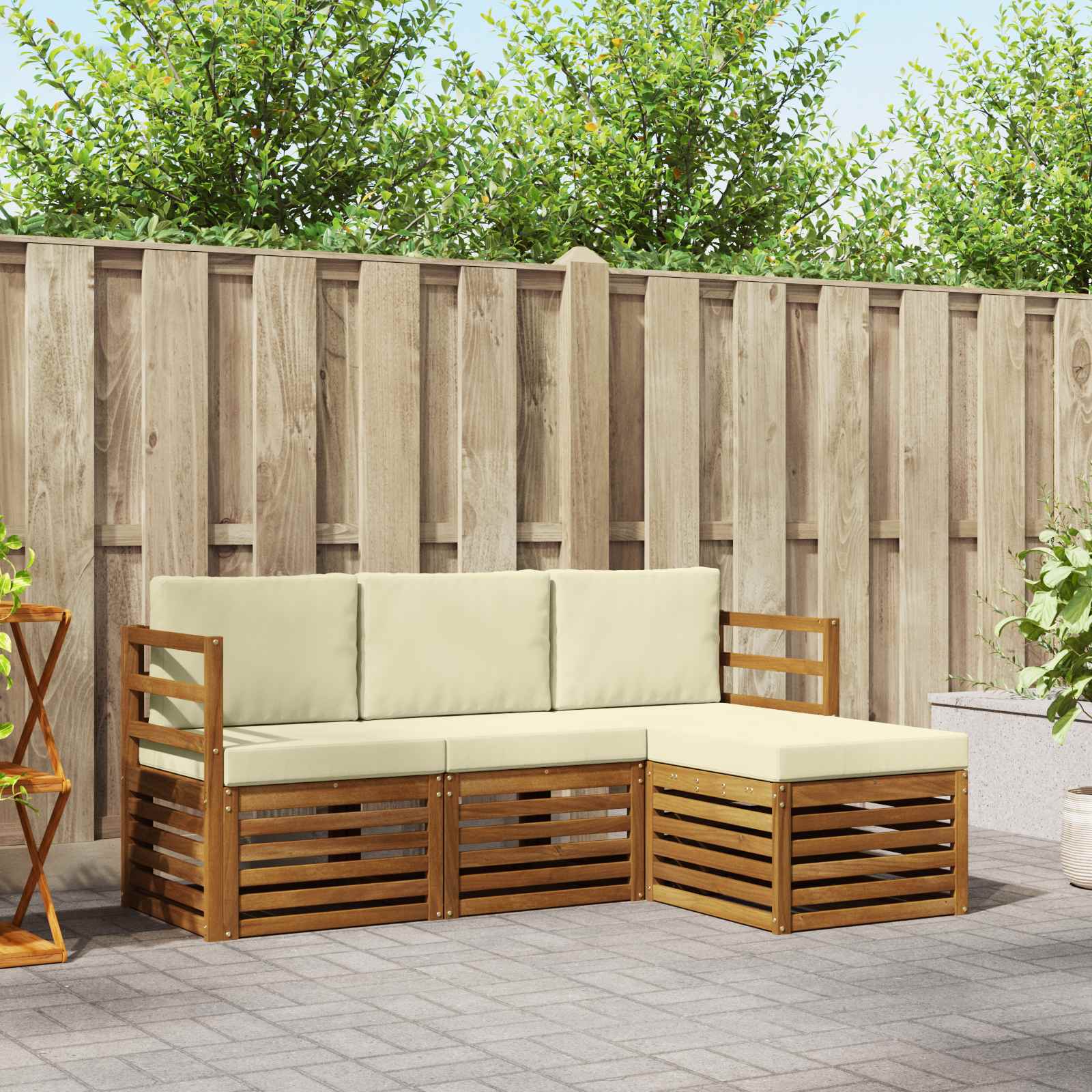 4-tlg. Outdoor-Sofagarnitur Akazie