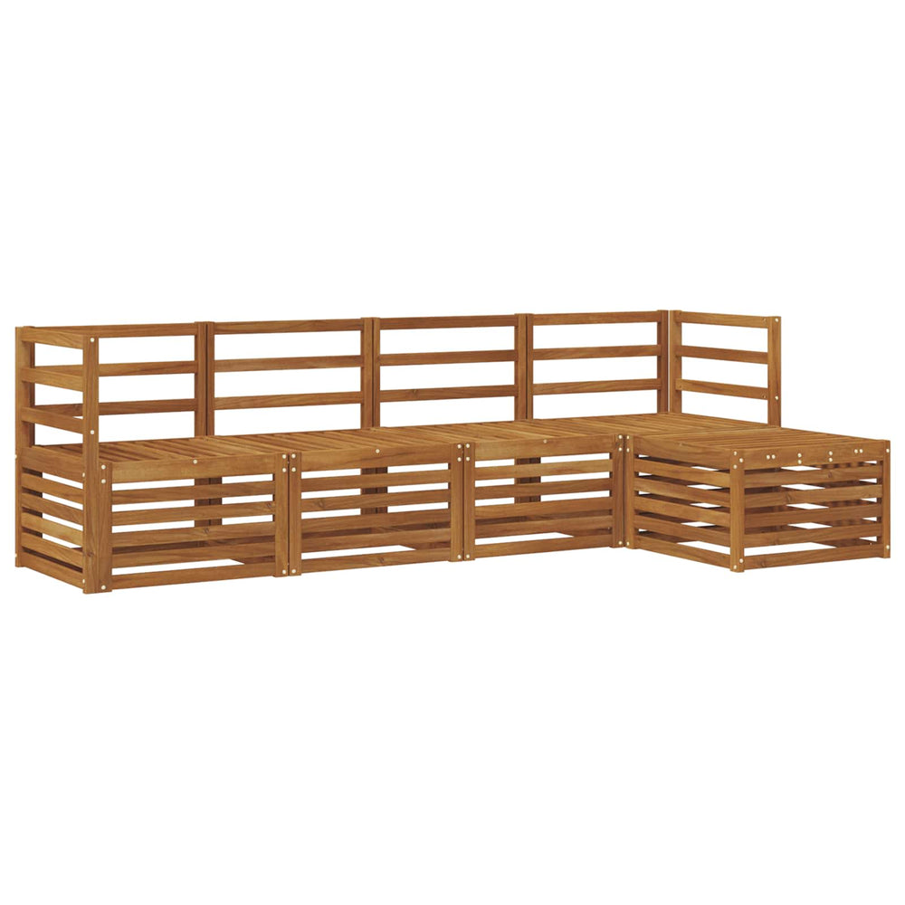 vidaXL Salons de jardin 5 pcs Bois d'acacia massif naturel