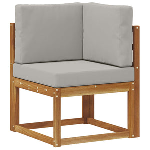Ecksofa Set 5-teilig Akazie Hellgrau