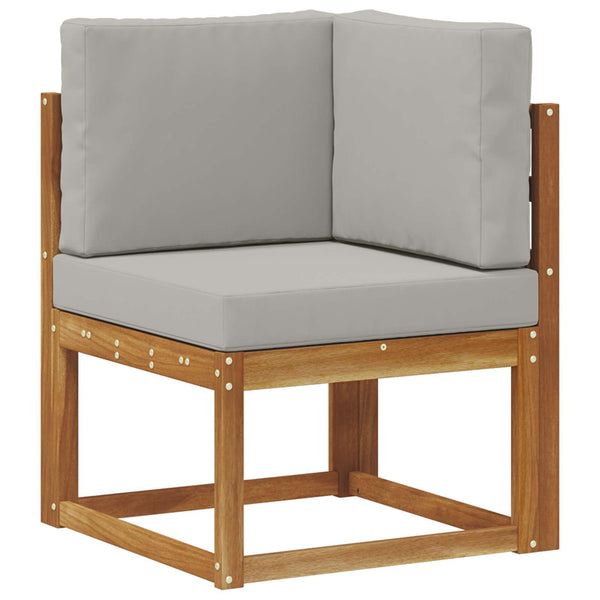 Ecksofa Set 5-teilig Akazie Hellgrau
