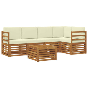 Ecksofa Set Akazie Massivholz mit Kissen
