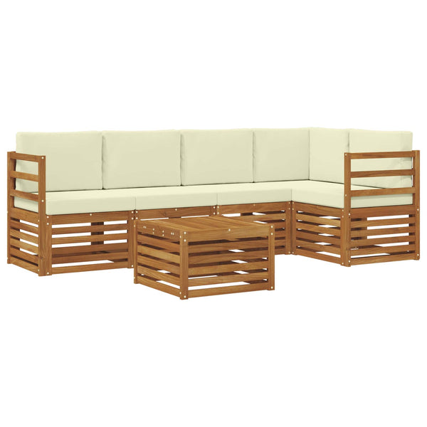 Ecksofa Set Akazie Massivholz mit Kissen
