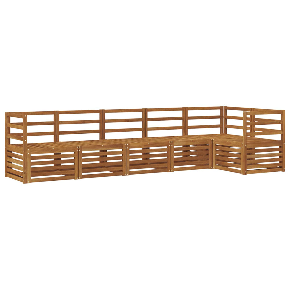 Ecksofa Set 6-teilig Akazie Massivholz