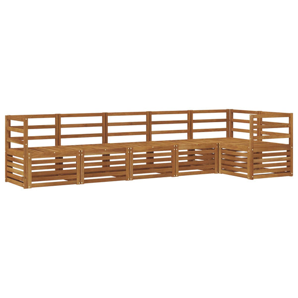 Ecksofa Set 6-teilig Akazie Massivholz