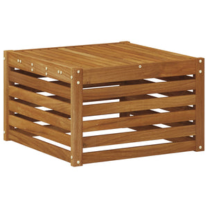 Akazienholz Ecksofa Set Natur/Anthrazit 7-teilig