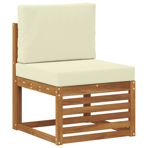 Ecksofa Set Akazie mit Kissen, 8-teilig