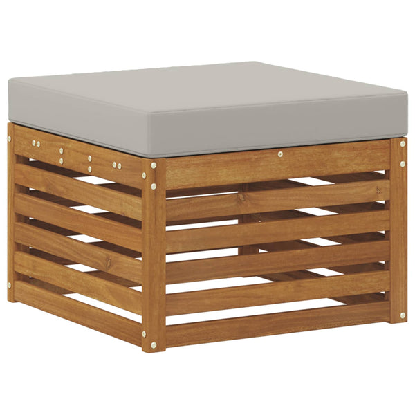Ecksofa Set 8-teilig Akazie Hellgrau
