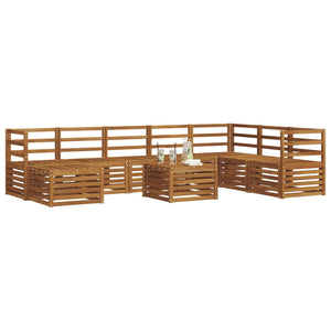 Ecksofa Set 9-teilig Akazie Massivholz