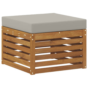 Ecksofa Set 9-teilig Akazie Hellgrau