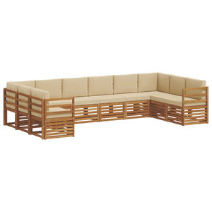 Ecksofa Set Akazie Massivholz mit Kissen