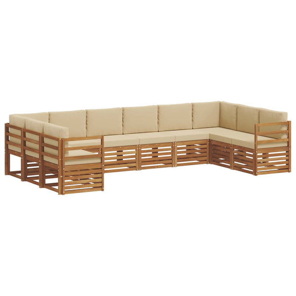 Ecksofa Set Akazie Massivholz mit Kissen