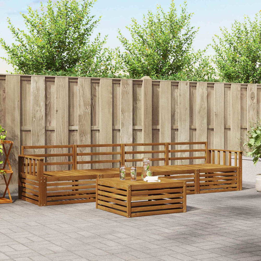 5-teilige Outdoor-Sofagarnitur Akazie