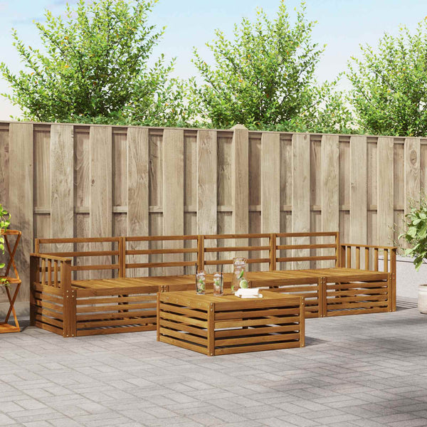 5-teilige Outdoor-Sofagarnitur Akazie