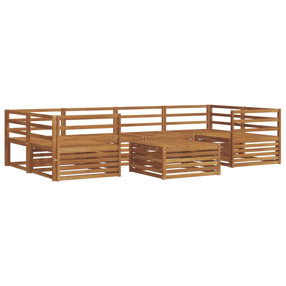 7-teilige Outdoor Sofagarnitur Natur
