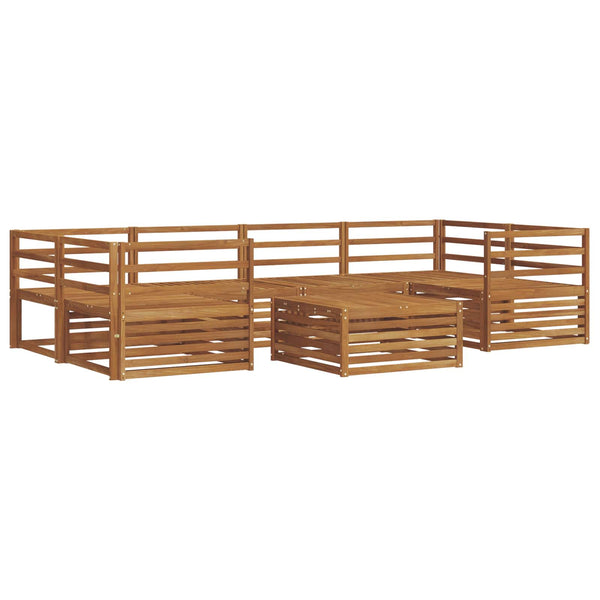 7-teilige Outdoor Sofagarnitur Natur