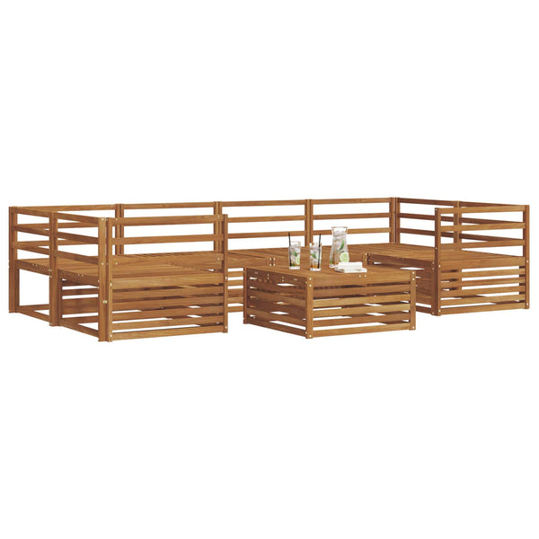 7-teilige Outdoor Sofagarnitur Natur